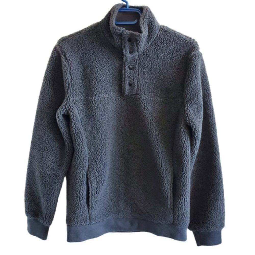 J. Crew Grey Fleece Pullover Sweatshirt Size XS